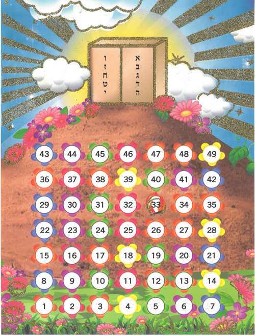 20 לוח ספירת העומר אישי עם נצנצים