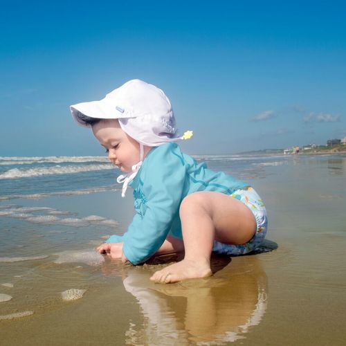 חולצת ים ארוכה - תכלת/טורקיז
