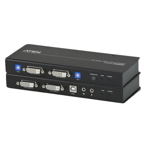 ATEN USB DVI Dual View Cat 5 KVM Extender CE604
