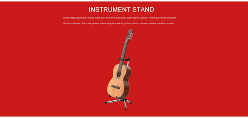 סטנד חצובה אוניברסלי מתכוונן לכל סוגי הגיטרות AGS-10 מבית AROMA