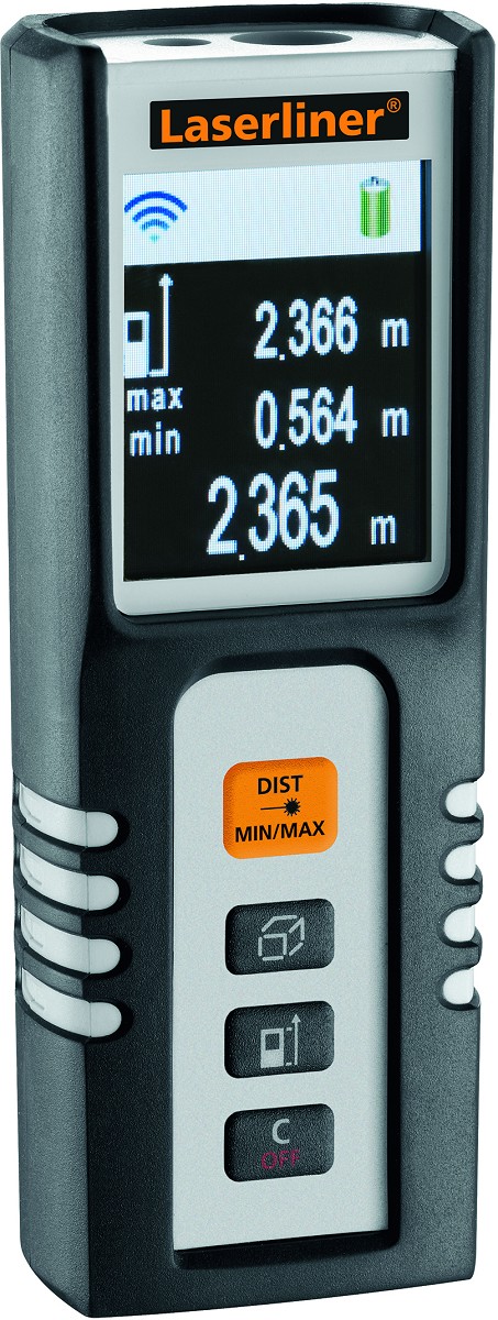 מד טווח לייזר מקצועי, 25 מטר, של יצרן כלי העבודה LASERLINER