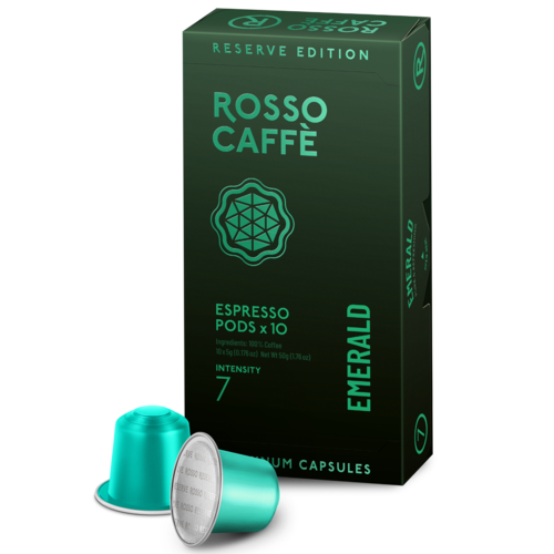 10 קפסולות אלומיניום rosso caffe Emerald חוזק 7
