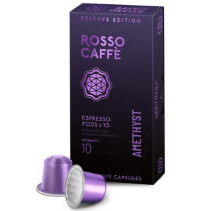 10 קפסולות אלומיניום rosso caffe Amethyst חוזק 10