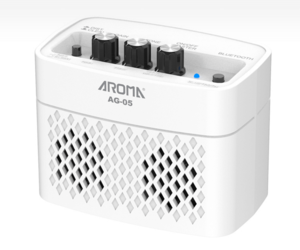 מגבר נייד עם BLUETOOTH לגיטרה חשמלית AG-05 בצבע לבן מבית Aroma