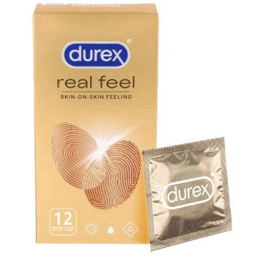 קונדומים דורקס ללא לטקס לתחושה מוגברת Durex - Real Feel