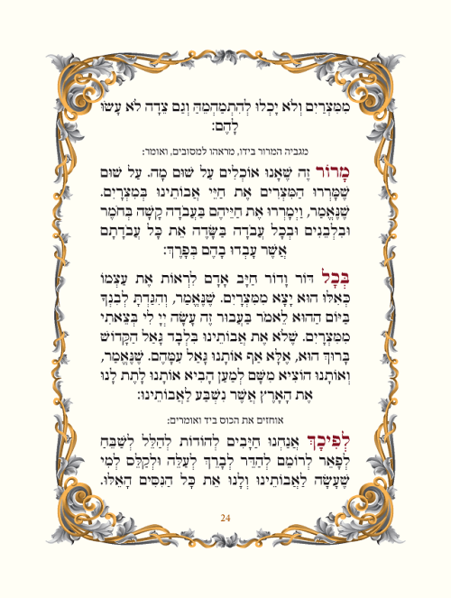הגדה של פסח כריכה שחורה כיתוב כסוף