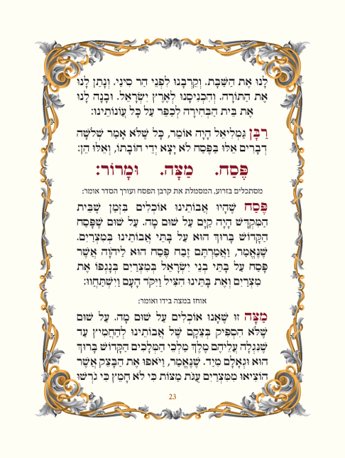 הגדה של פסח כריכה שחורה כיתוב כסוף