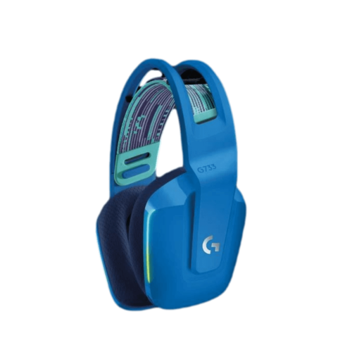 אוזניות גיימינג אלחוטיות מבית LOGITECH דגם G733 LIGHTSPEED RGB HEADSET בצבע כחול 