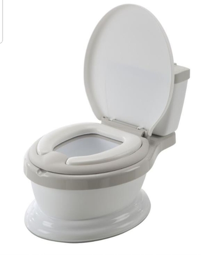סיר גמילה בצורת אסלה עם מושב רך ותא אכסון 