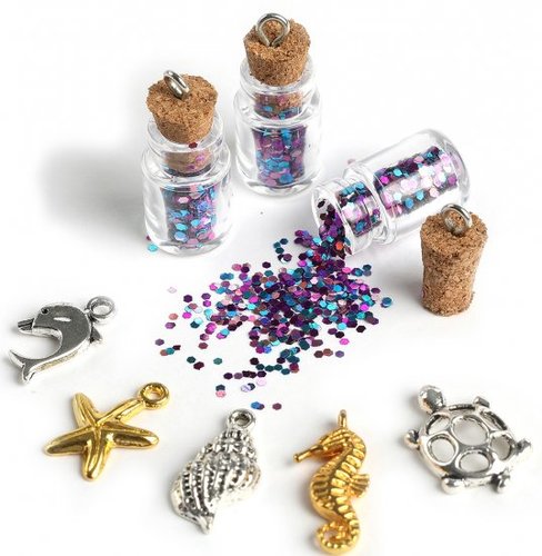 ערכת יצירה DIY להכנת זוג צמידים נוצצים בעיצובים מבריקים