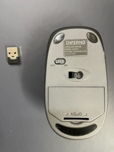 עכבר אלחוטי INFERNO שקט 