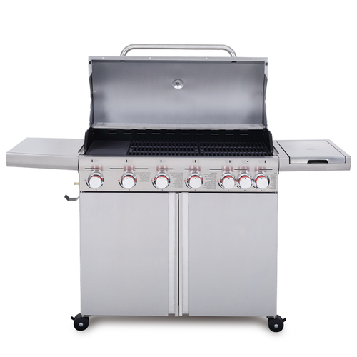 גריל גז פרימיום 6 מבערים + כירת צד,77.000 BTU פירלס KYQ-6S