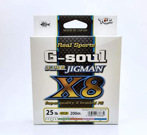  YGK G-SOUL SUPER JIGMAN X8 200M PE-1.2 חוט בד לג'ירג'ור וג'יג