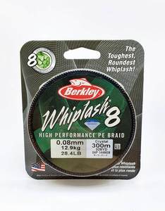  BERKLEY WHIPLASH X8 300M 0.08MM חוט בד לג