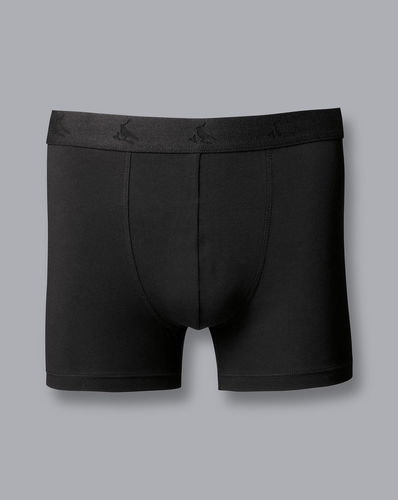 חבילת 3 תחתונים שחורות כותנה Black 3 Pack Cotton Stretch Jersey Trunks