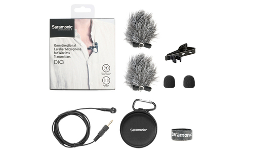 מיקרופון מקצועי Saramonic DK3A Omni MIC ערכה מלאה