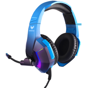 אוזניות ספארקפוקס H1 BLUE עם תאורת RGB מתחלפת SPARKFOX