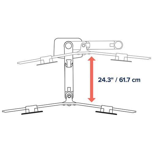 זרוע שולחנית לזוג מסכים Ergotron E-45-489-224