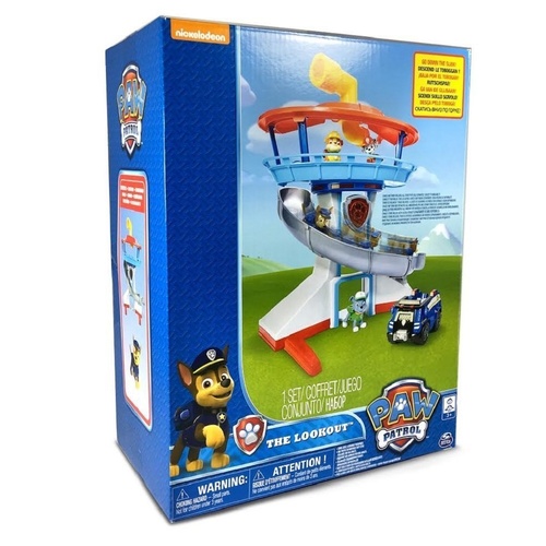 מגדל תצפית עם מרפסת עגולה, מגלשת ספירלה ופריסקופ מסתובב, כולל דמות צ'ייס