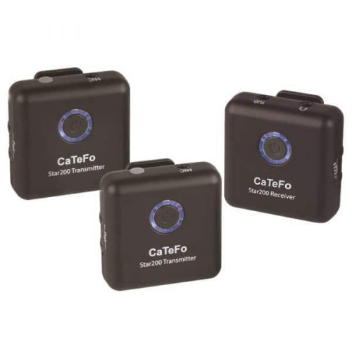 מיקרופון דש אלחוטי כפול לסמארטפון CaTeFo Star200 T2