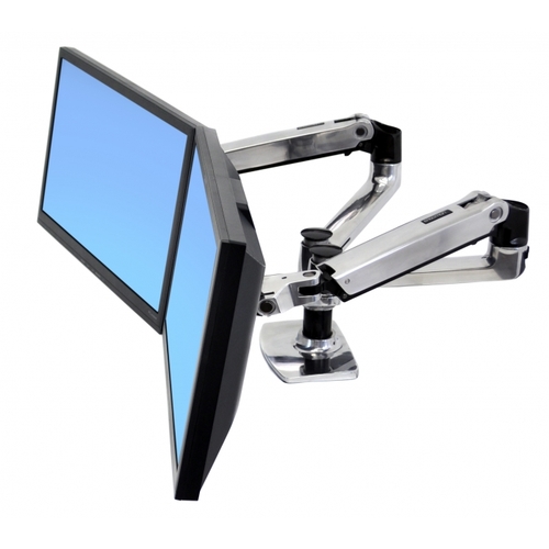 זרוע מפרקית שולחנית LX לזוג מסכים Ergotron E-45-245-026/E-45-245-224