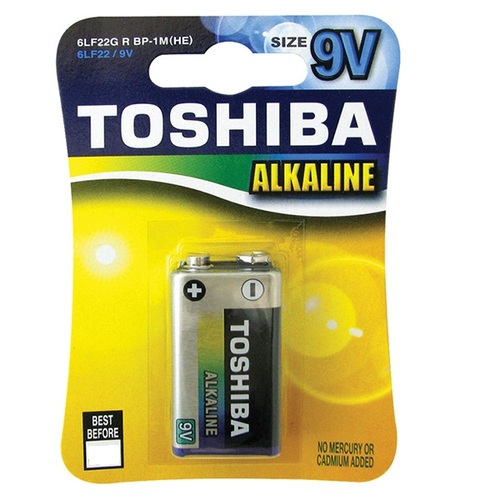 תמונת מוצר נוספת  3 סוללות TOSHIBA ALKALINE 9V