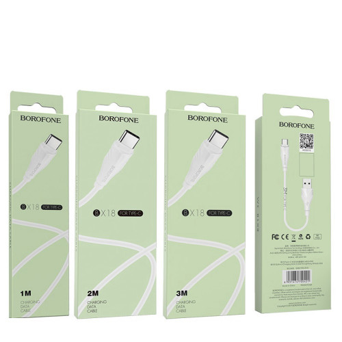 כבל טעינה ודאטה 2 מטר Borofone BX18 USB To Type-C