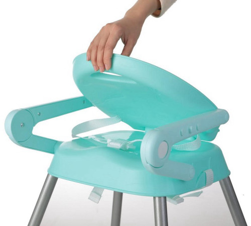 כיסא אוכל רב שלבי 3 ב 1 הופך לבוסטר, 2 מצבי גובה ומגש - שחור