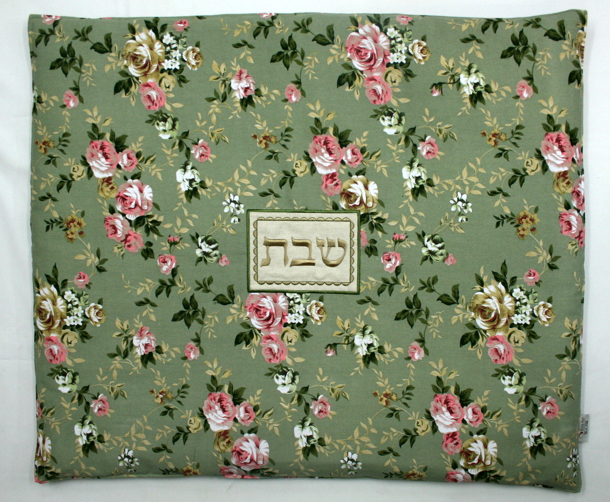 כיסוי לפלטת שבת פרחים ירוק