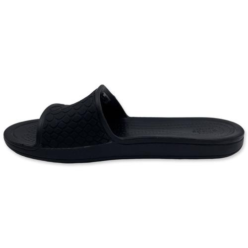 כפכפי סלייד לנשים בצבע שחור רצועה עבה Crocs Sloane Snake Low Slide