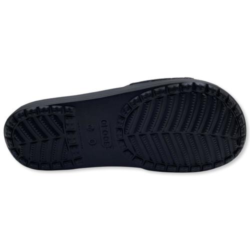 כפכפי סלייד לנשים בצבע שחור רצועה עבה Crocs Sloane Snake Low Slide