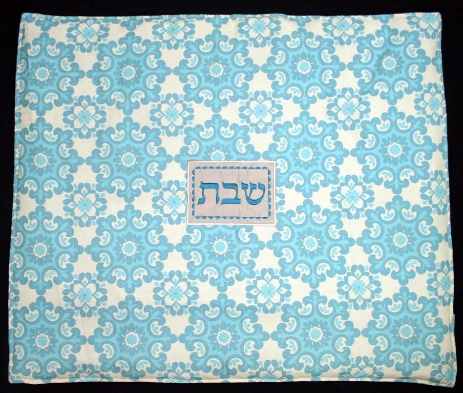 כיסוי לפלטת שבת פרחים טורקיז