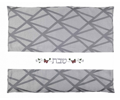 כיסוי לפלטת שבת גאומטרי אפור