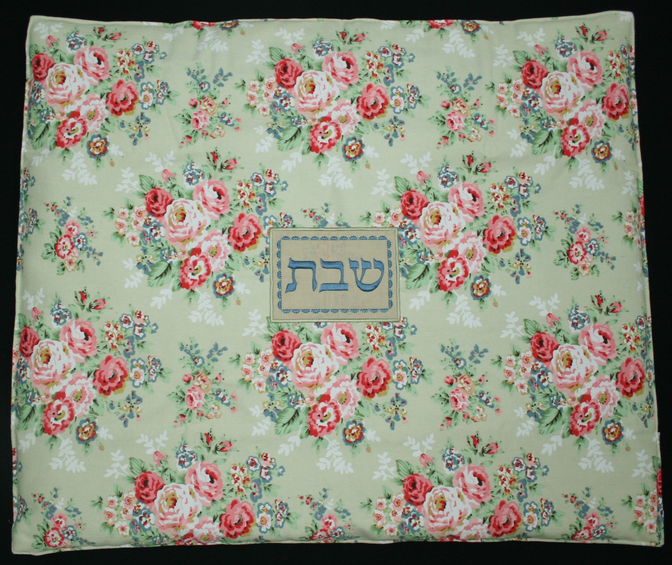 כיסוי לפלטת שבת פרחים ירוק