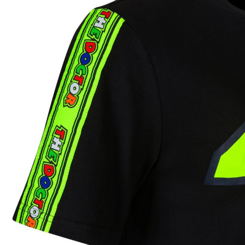 חולצה קצרה ולנטינו רוסי ימאהה שחור - VR46 YAMAHA BLACK T-SHIRT