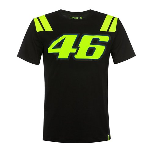 חולצה קצרה ולנטינו רוסי שחור / צהוב VR46 46 T-SHIRT