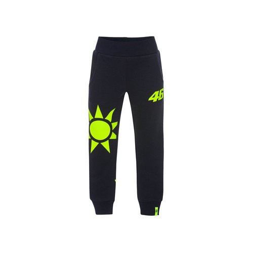 מכנסי ילדים ולנטינו רוסי שחור / צהוב VR46 KID SUN AND MOON PANTS