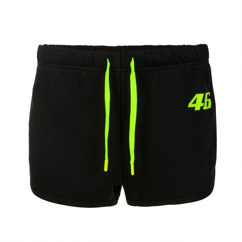 מכנס נשים קצר ולנטינו רוסי שחור / צהוב VR46 THE DOCTOR SHORT PANTS