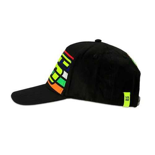 כובע ולנטינו רוסי שחור VR46 STRIPES CAP