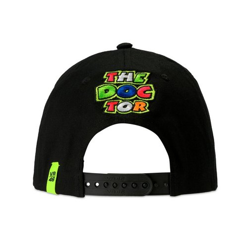 כובע ולנטינו רוסי שחור VR46 STRIPES CAP