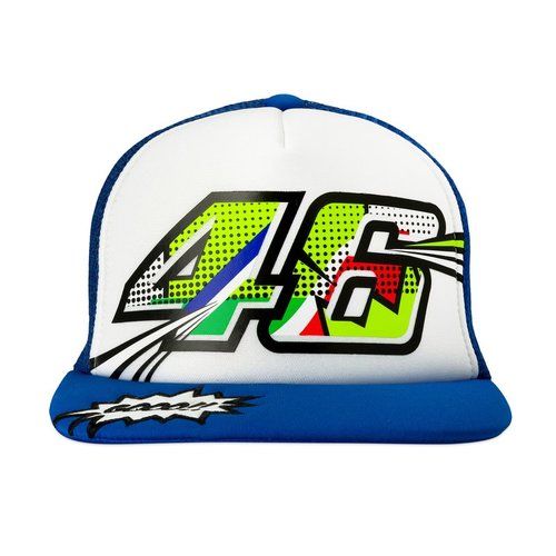 כובע ילדים ולנטינו רוסי כחול / לבן VR46 KID 46 POP ART CAP