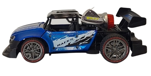 מכונית עם שלט ופונקציה שמדמה סילון TURBO JET CAR - צבע כחול