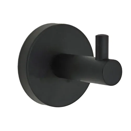 קולב מגבות בודד 300 שחור מט (קידוח) מתוך קולקציית סדרת 300 שחור מט (שילוב בחדר הרחצה) - איכות פרימיום בלתי מתפשרת ואחריות מלאה