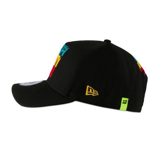 כובע ולנטינו רוסי שחור / צבעוני VR46 NEW ERAVRFORTYSIX CAP