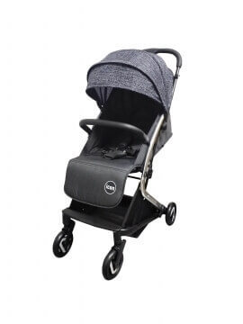 עגלה דו כיוונית דגם LOLA מבית iCON - צבע שחור עם גגון עם הדפס קווים