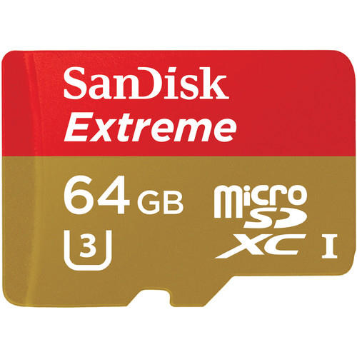 כרטיס זיכרון 64GB Extreme microSDXC U3/Class 10