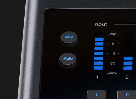 כפתור Auto Gain בממש האודיו Quantum ES4 מבית Presonus