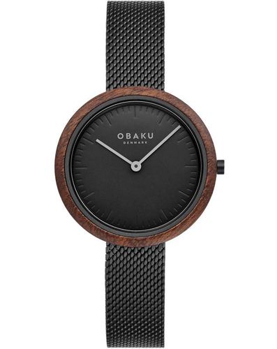 Obaku V245LXBBMB זכוכית ספיר ומסגרת עץ