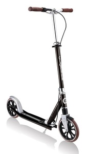 קורקינט קליל ומתקפל לנוער ומבוגרים NL 205 Deluxe עם מעצור יד מתאים עד 100 ק"ג - שחור וינטג