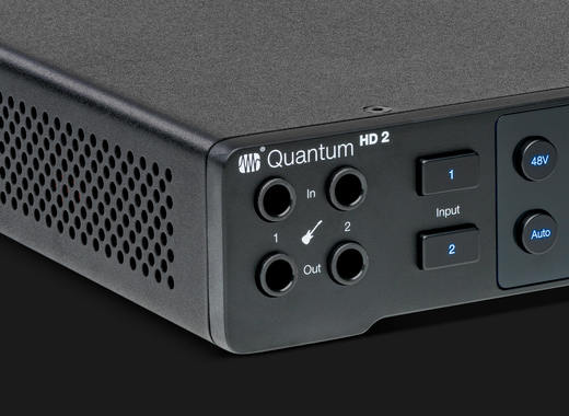 כניסות כלי נגינה (Instrument) ויציאות ייעודיות ל-ReAmp שפותחו ע"י Fender בממשק האודיו Quantum HD2 מבית Presonus